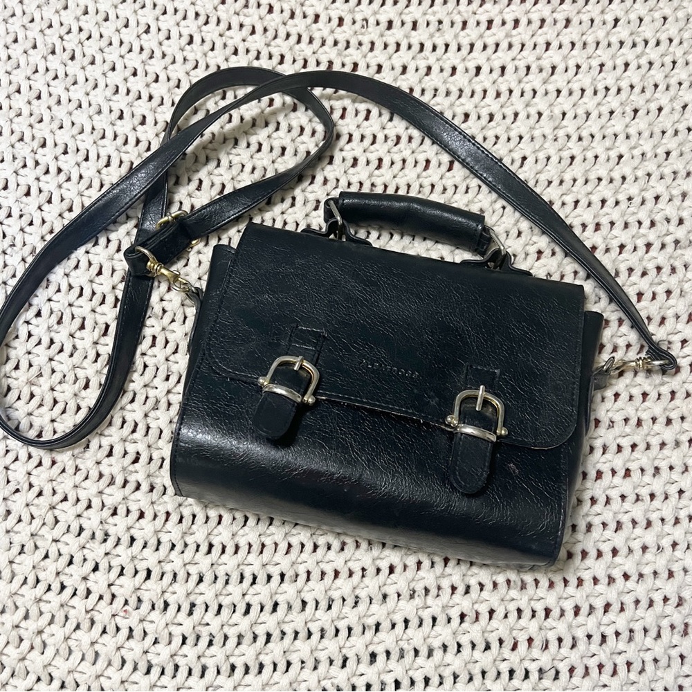 Albatross Black Satchel Purse